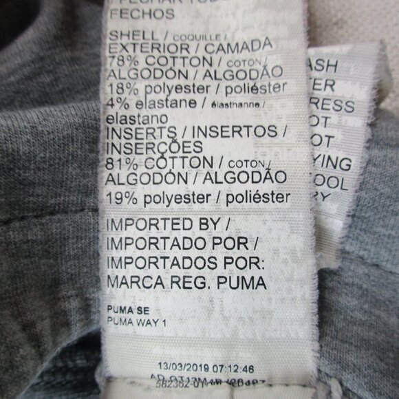 PUMA Evostripe Adjustable Hoodie Mens Large Gray Heather Long Sleeve Drawstring - Picture 4 of 9